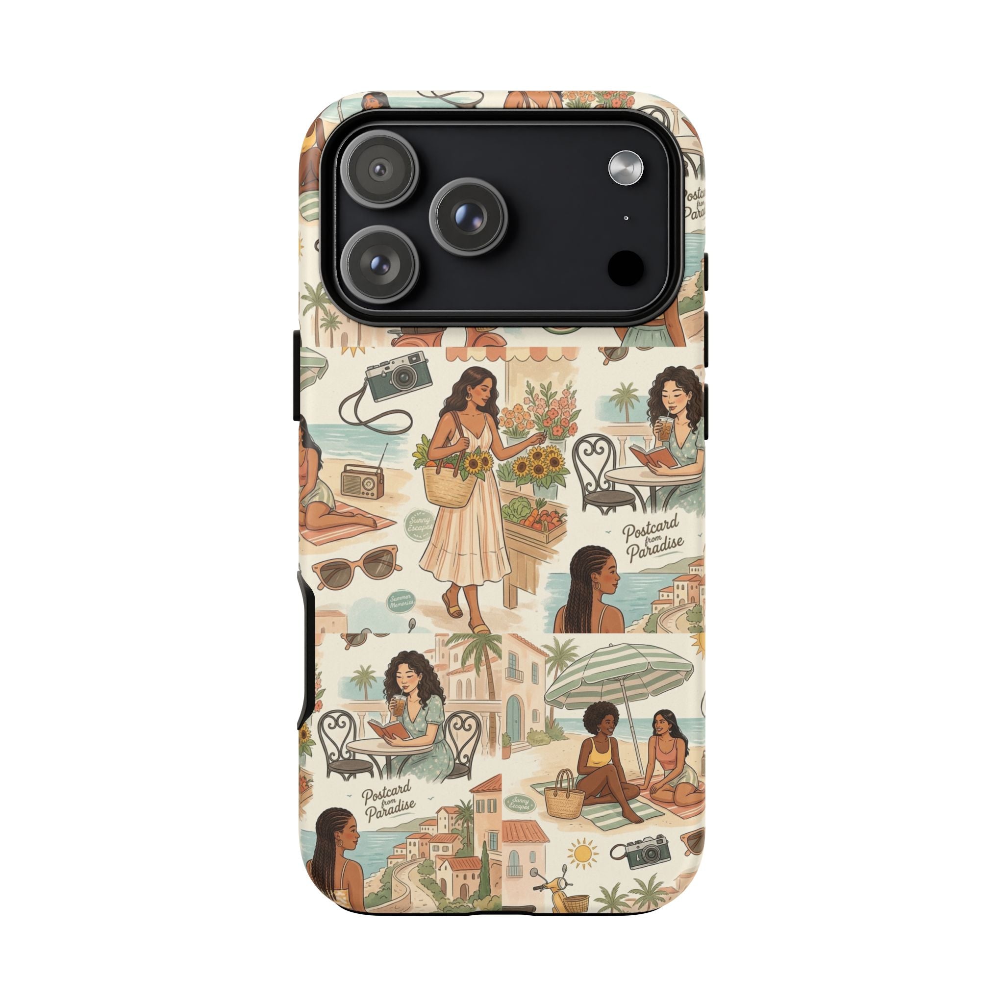 Tropical Vacation Phone Case — Vintage Beach Women Pattern