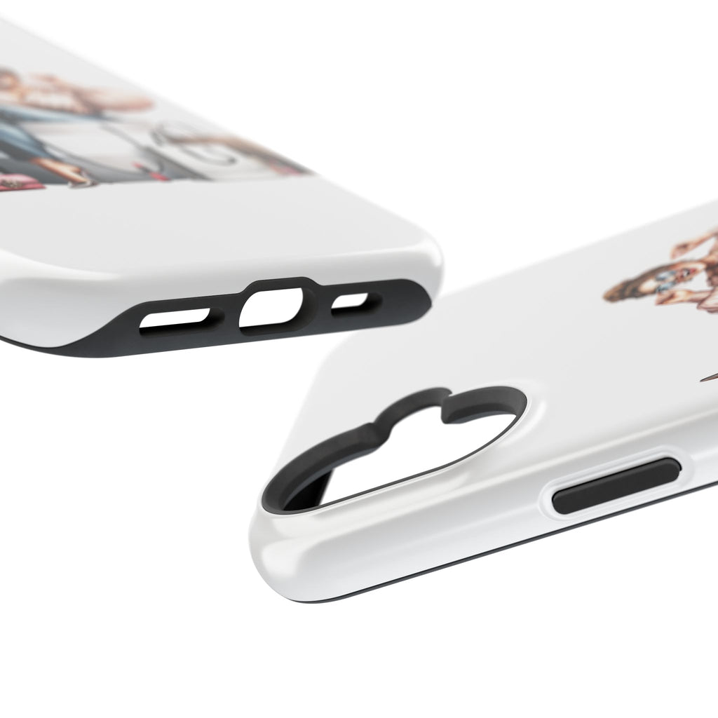 Magnetic Impact-Resistant Case — Luxury Shopper Goddess on Clouds Phone Cover