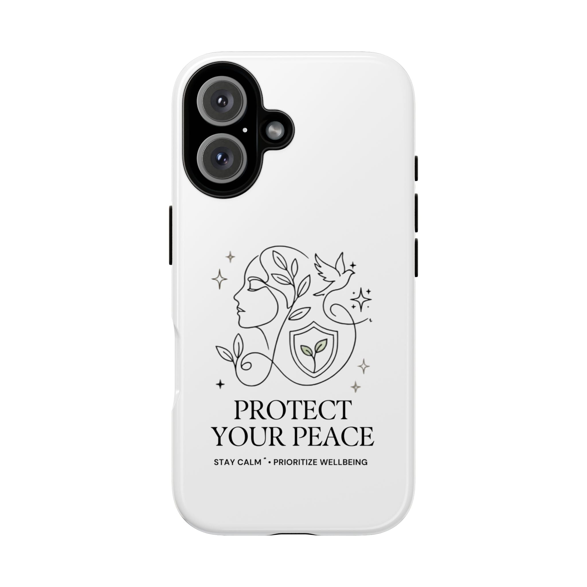 Protect Your Peace Phone Case – Minimalist Wellness iPhone Cover