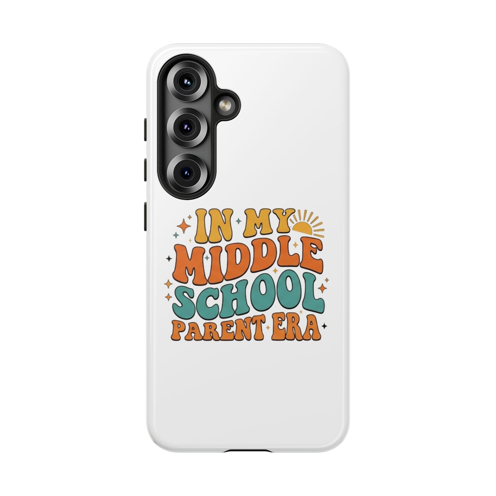 Middle School Parent Phone Case — "In My Middle School Parent Era" Retro Design