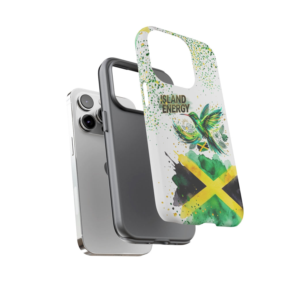 Island Energy Tough Phone Case — Colorful Hummingbird & Tropical Sunset Protective Cover