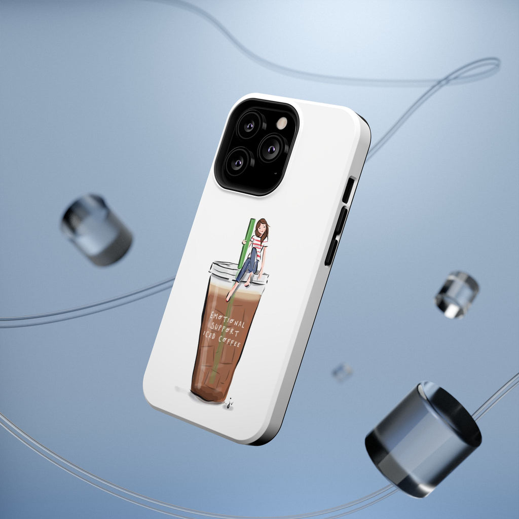 Iced Coffee & Me Phone Case — Cute Illustration 'Emotional Support Iced Coffee' Impact-Resistant Case