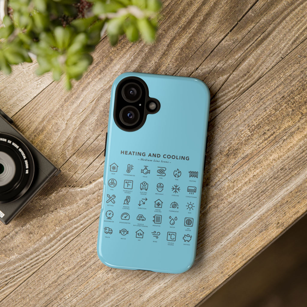 Heating and Cooling Icons Phone Case – HVAC Technician Protective Phone Cover
