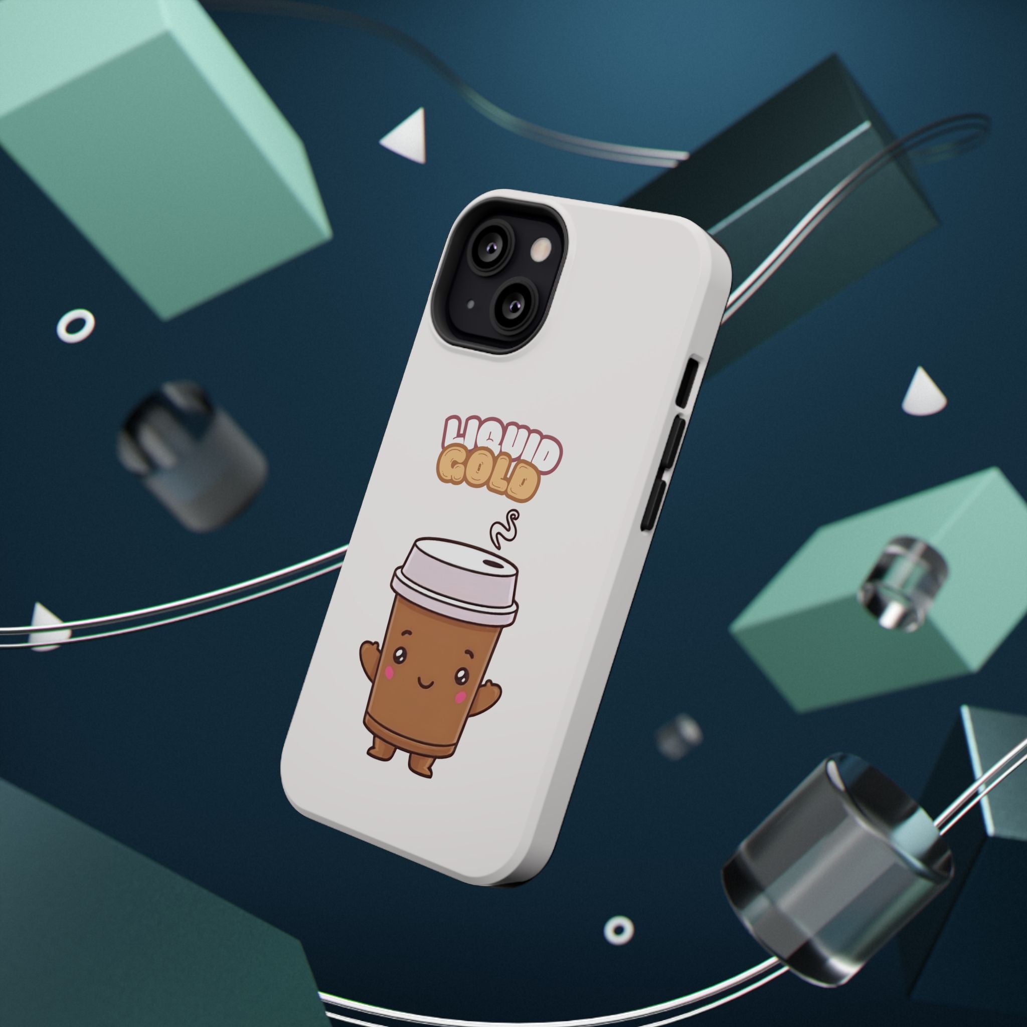 Coffee Cup Phone Case – “Liquid Gold” Cute Kawaii Espresso Impact-Resistant Case
