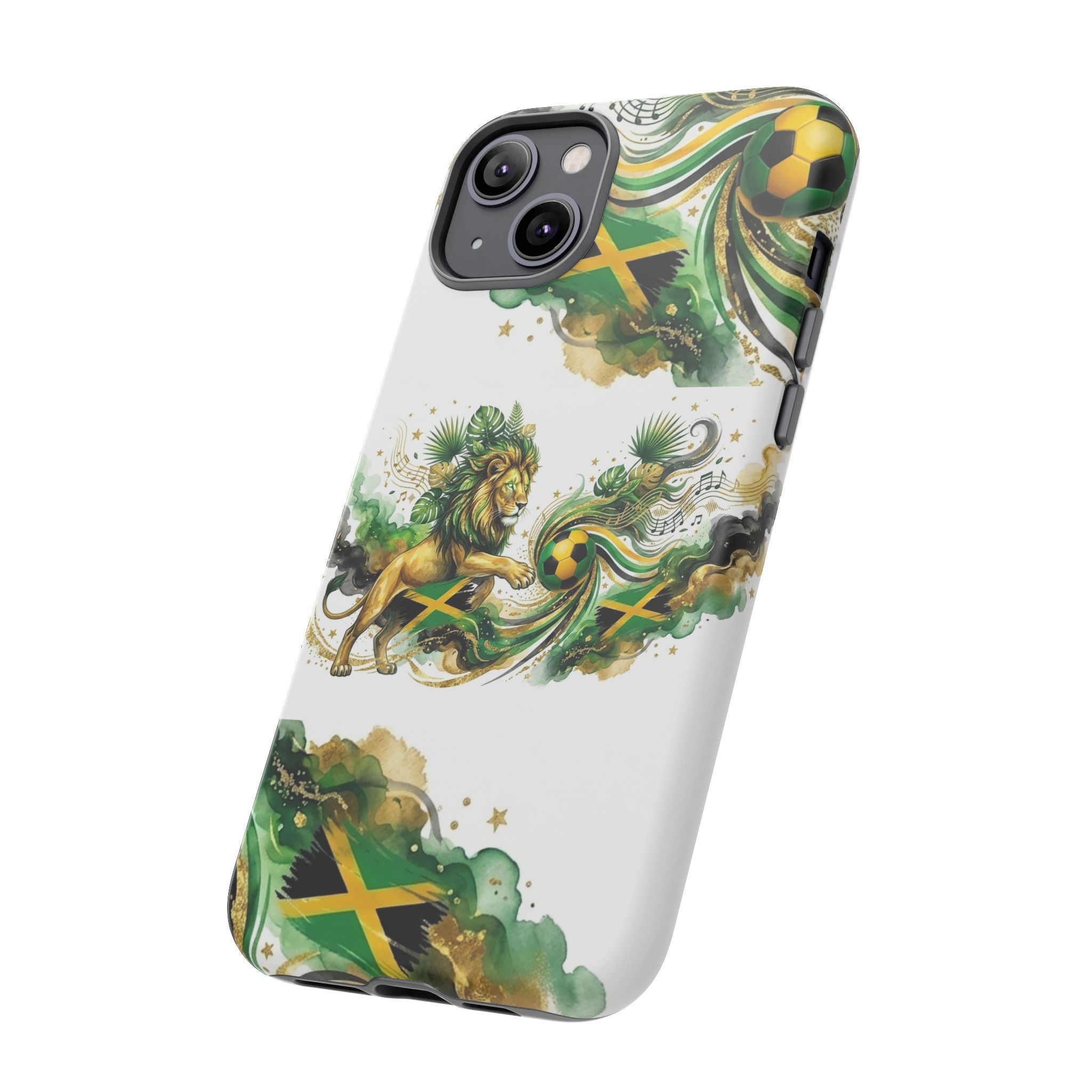 Jamaica Lion Phone Case — Jamaican Flag Rasta Protective Tough Case