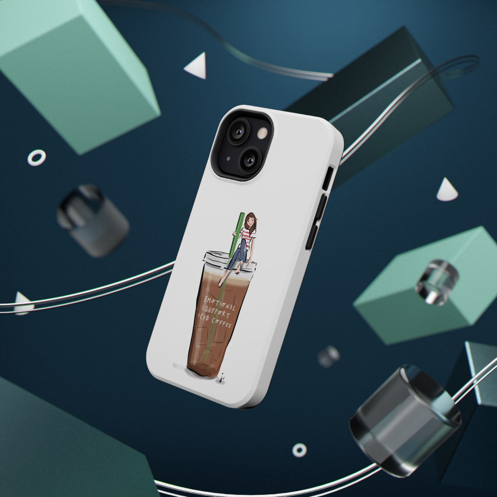 Iced Coffee & Me Phone Case — Cute Illustration 'Emotional Support Iced Coffee' Impact-Resistant Case