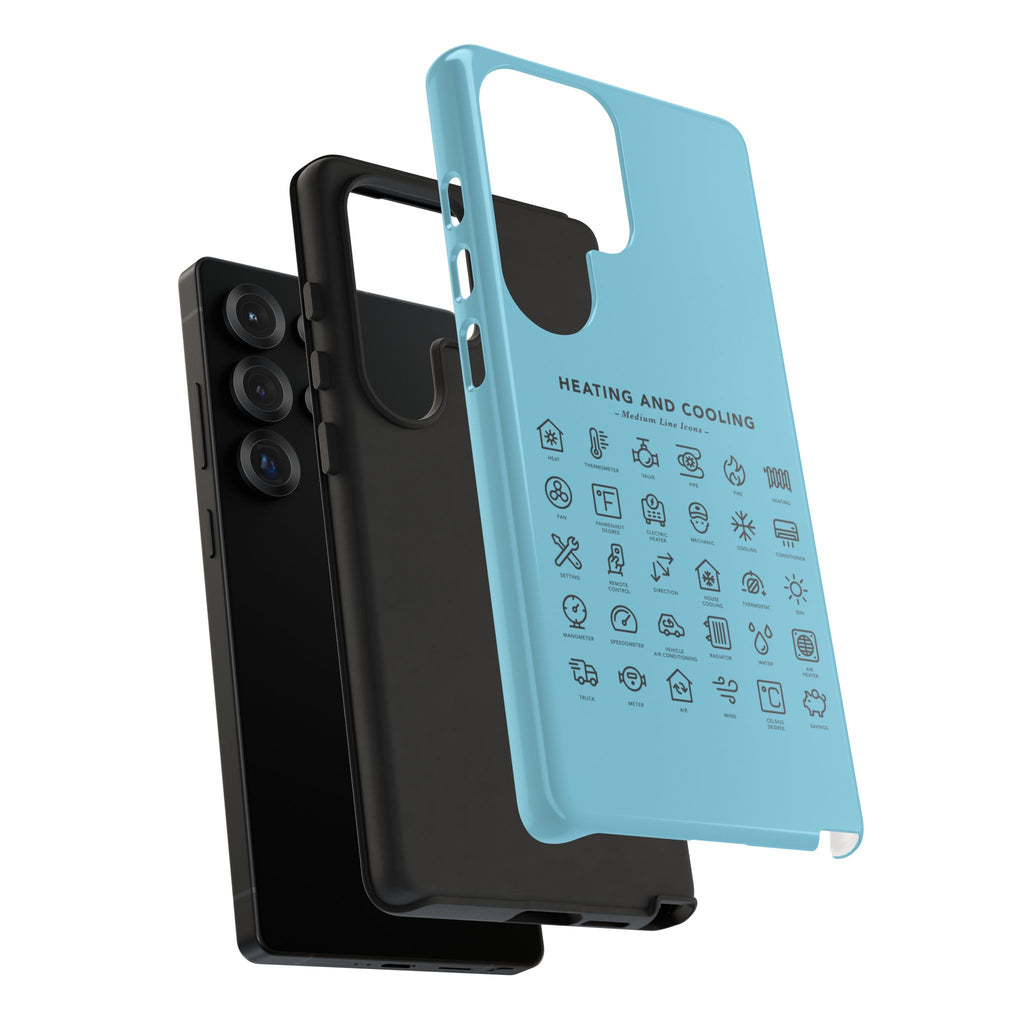 Heating and Cooling Icons Phone Case – HVAC Technician Protective Phone Cover