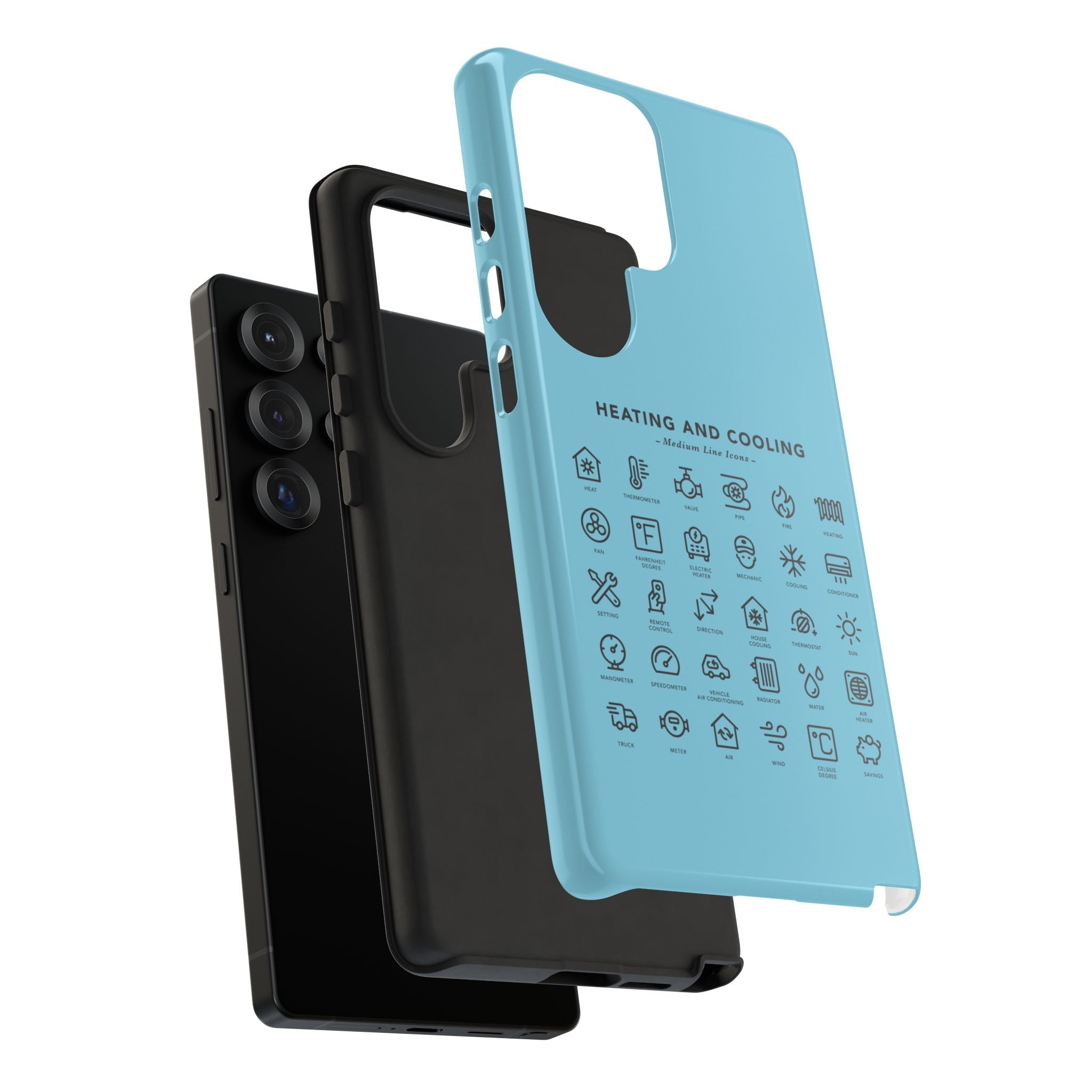Heating and Cooling Icons Phone Case – HVAC Technician Protective Phone Cover