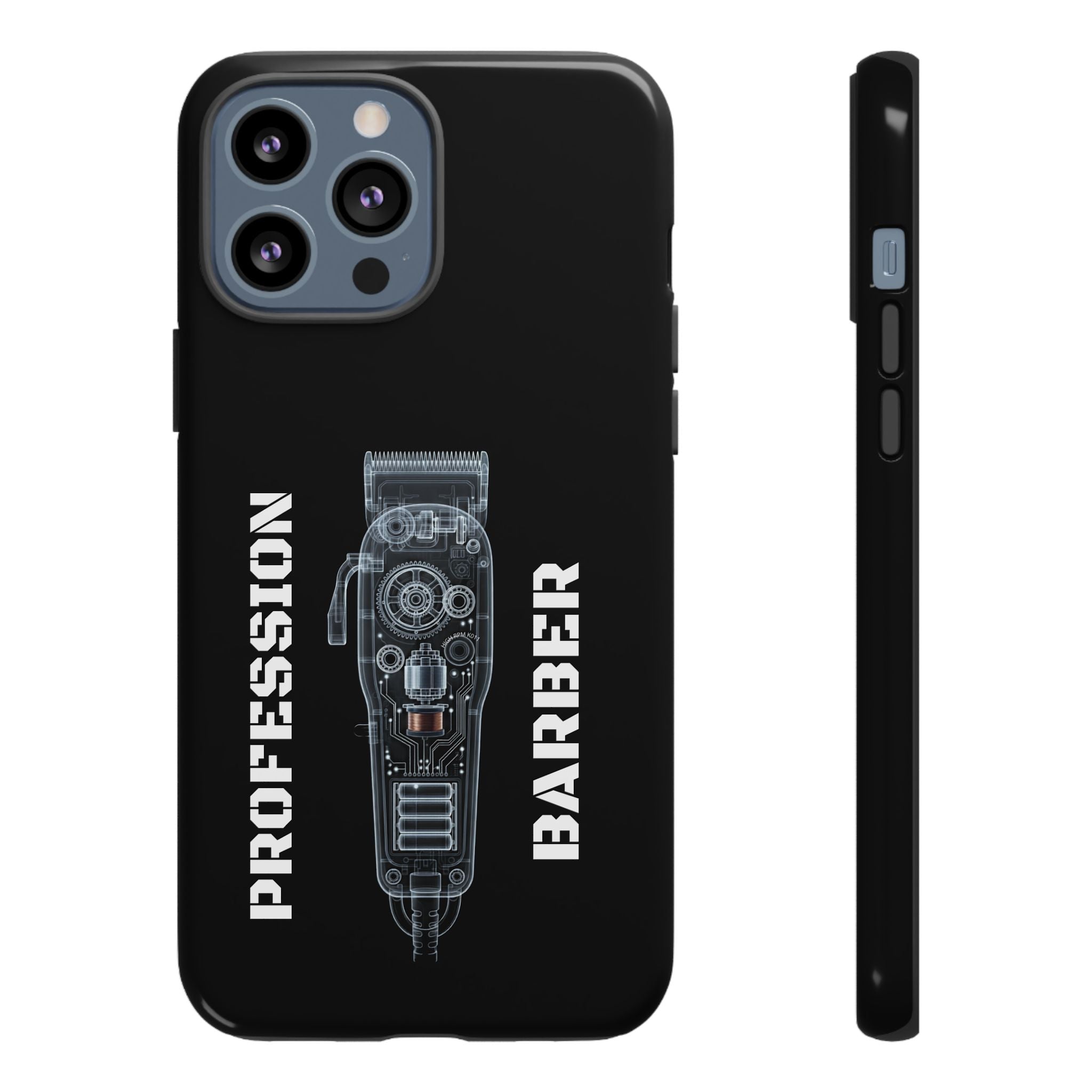 Barber Clip Cord X‑Ray Tough Phone Case – Professional Barber Gift