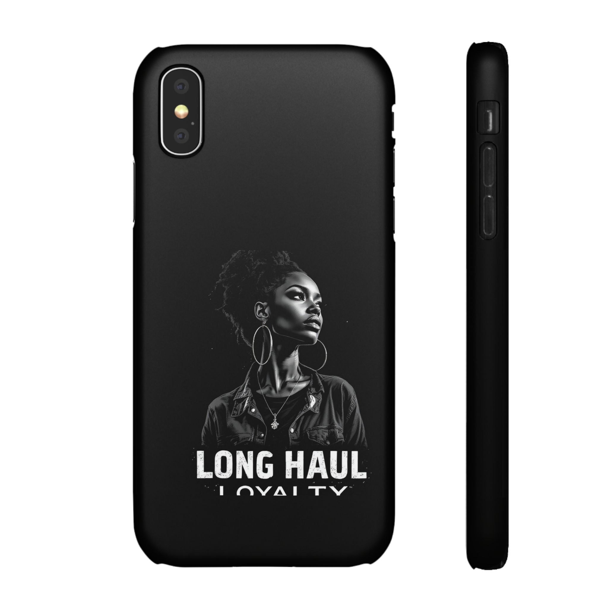 Phone Case — "Long Haul Loyalty" Black Portrait Snap Case