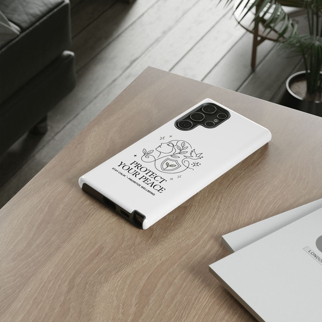 Protect Your Peace Phone Case – Minimalist Wellness iPhone Cover