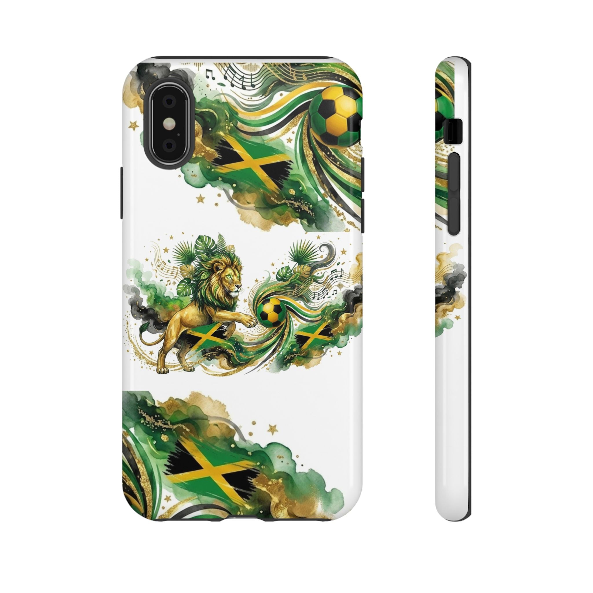 Jamaica Lion Phone Case — Jamaican Flag Rasta Protective Tough Case