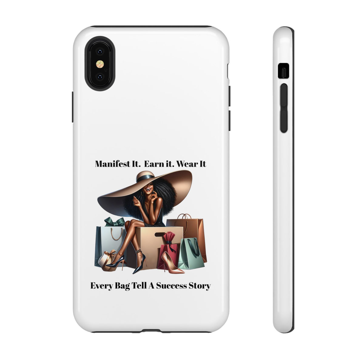 Phone Case - "Manifest It. Earn It. Wear It." Chic Shopper Design