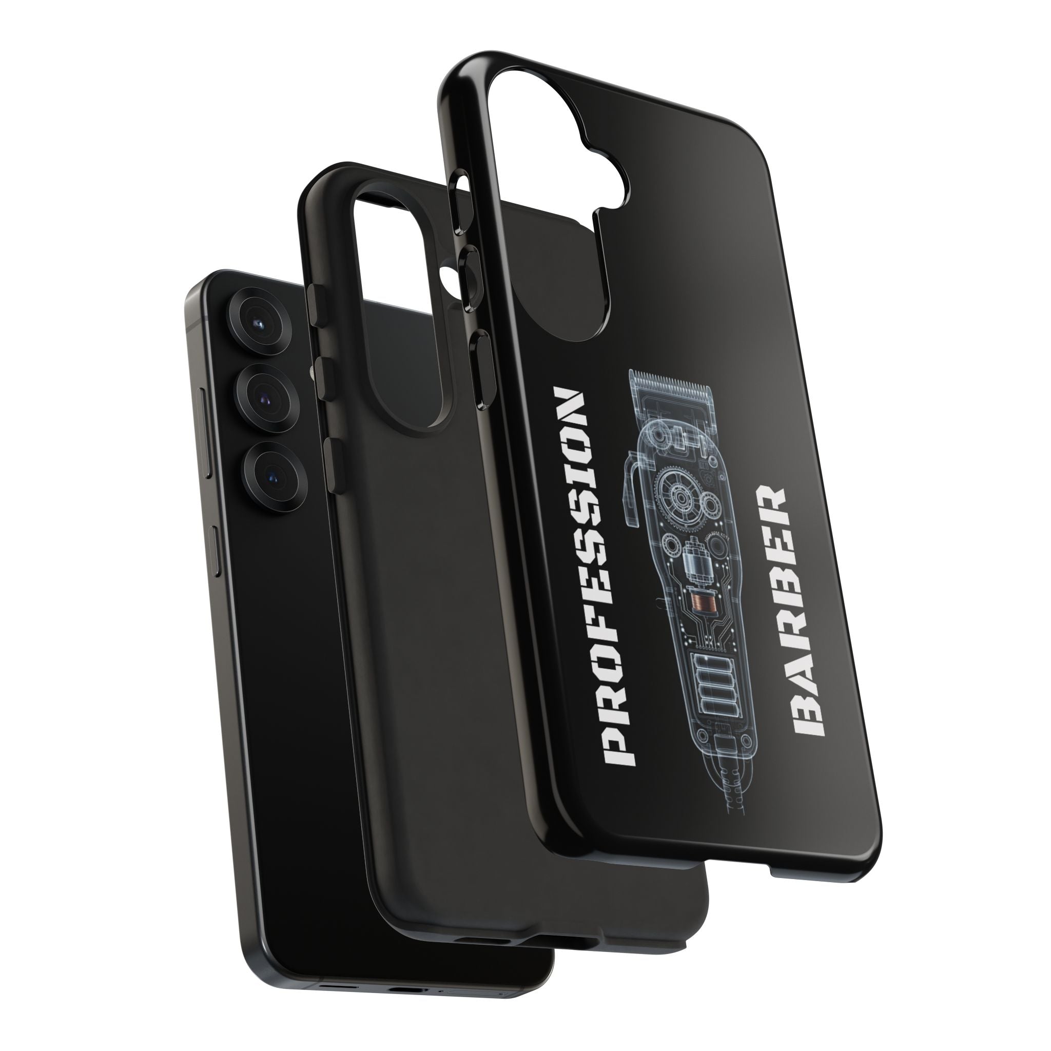 Barber Clip Cord X‑Ray Tough Phone Case – Professional Barber Gift