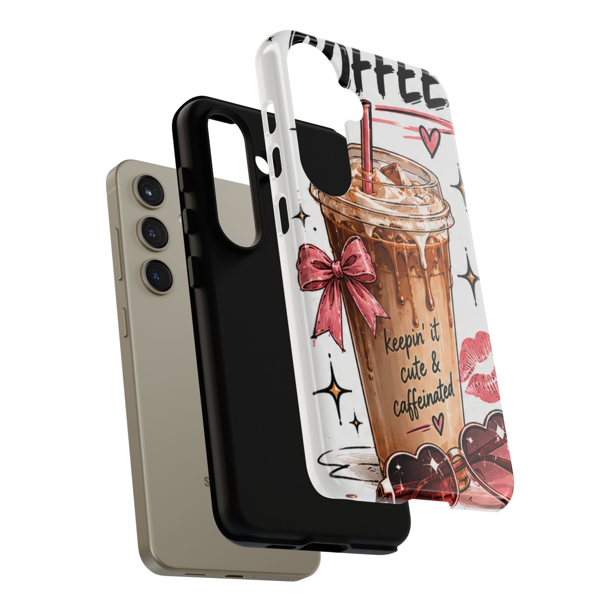 Phone Case — "Keepin' It Cute & Caffeinated" Iced Coffee Design