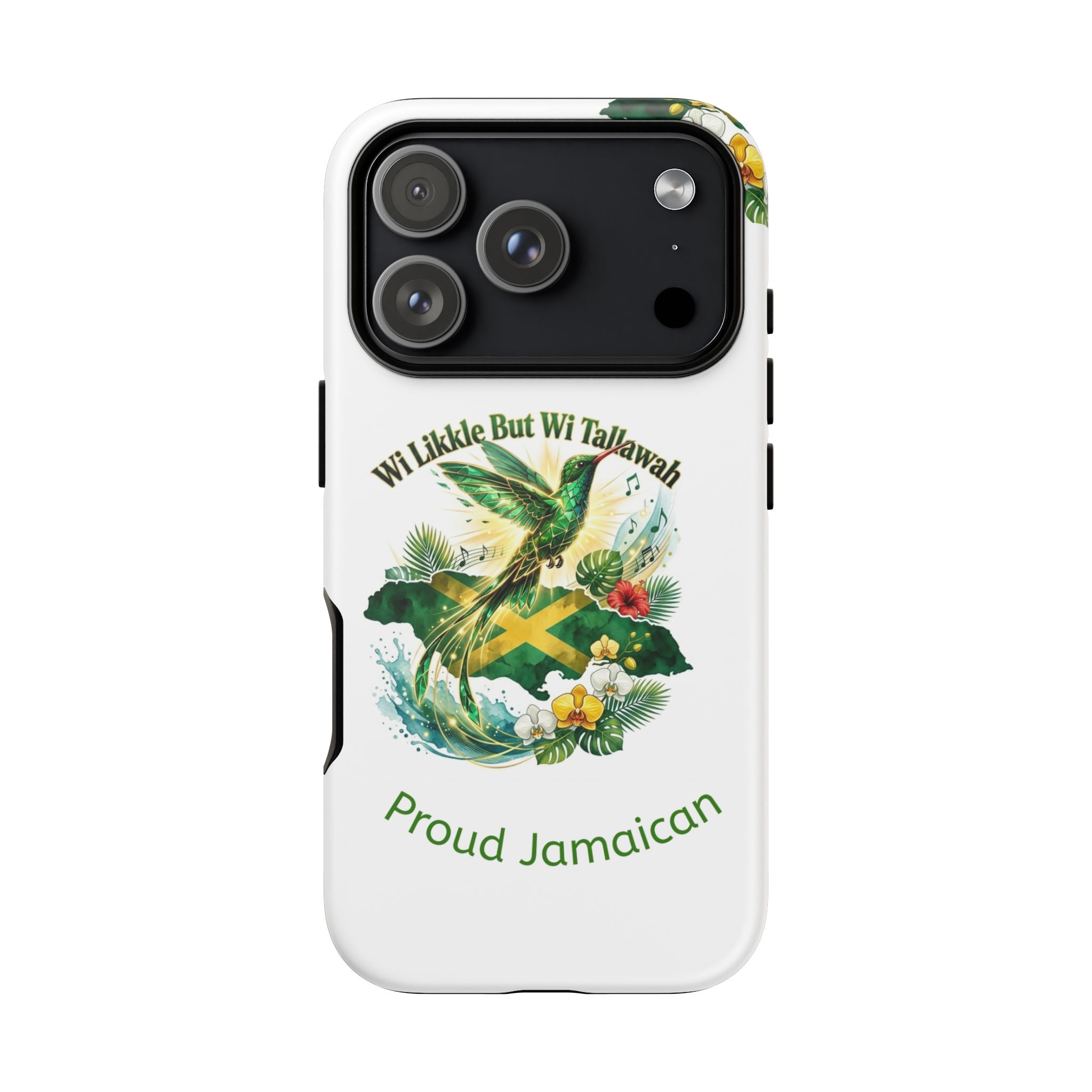 Jamaica Hummingbird Phone Case — “Wi Likkle But Wi Tallawah” Tropical Protective Cover