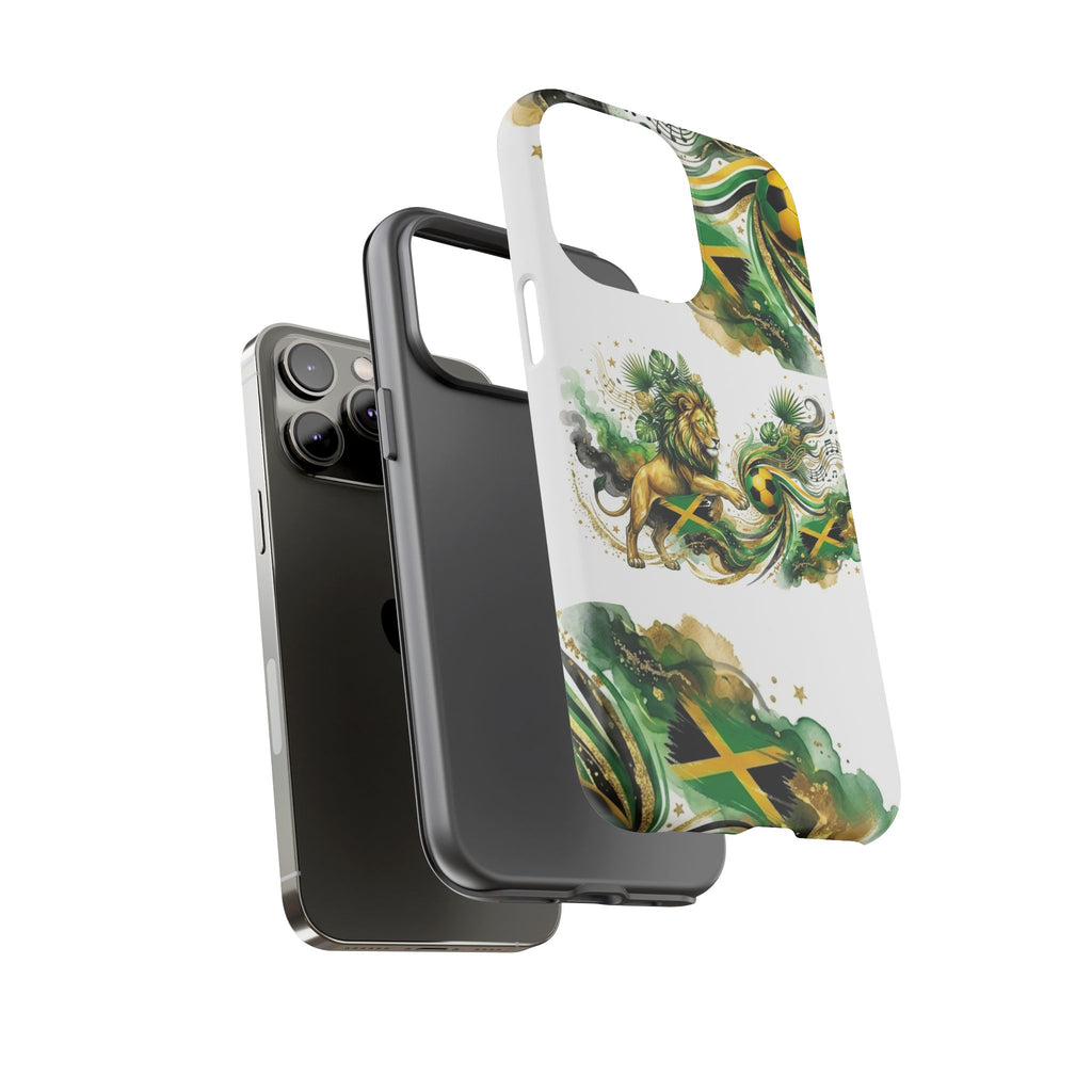 Jamaica Lion Phone Case — Jamaican Flag Rasta Protective Tough Case