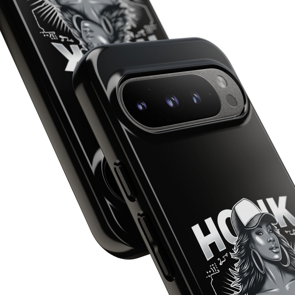 Phone Case — 'Honk' Trucker Girl Retro Semi Truck Protective Case
