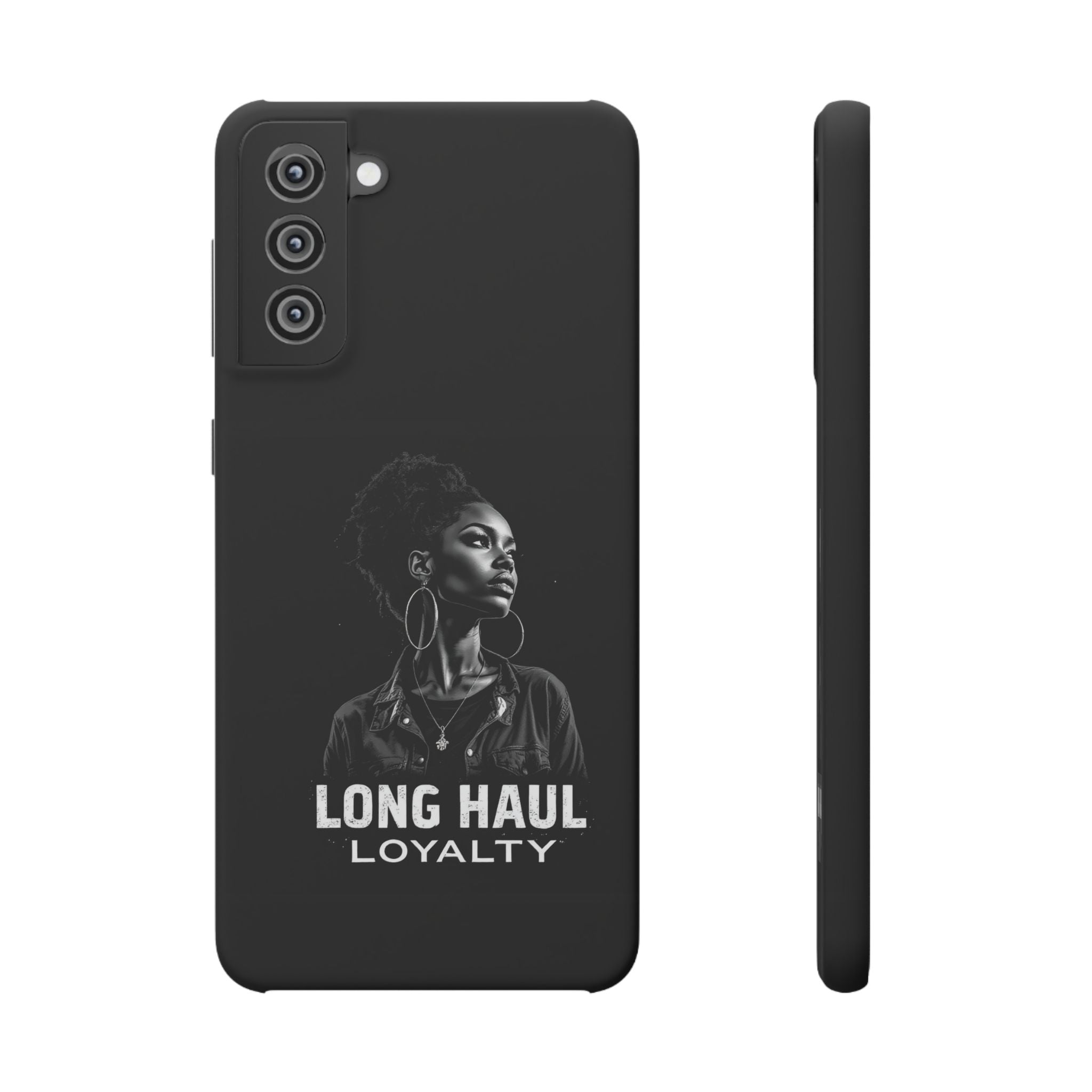 Phone Case — "Long Haul Loyalty" Black Portrait Snap Case