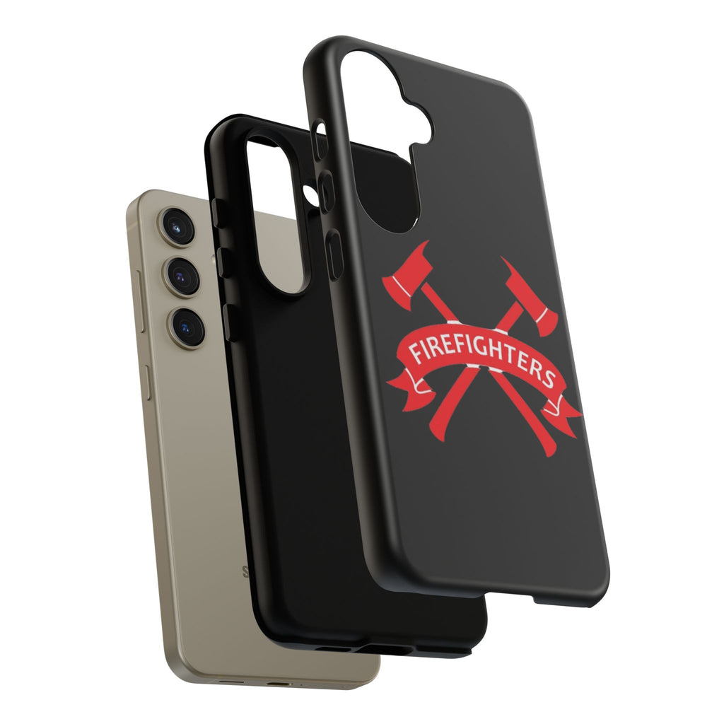 Firefighters Tough Phone Case — Red Crossed Axes Design