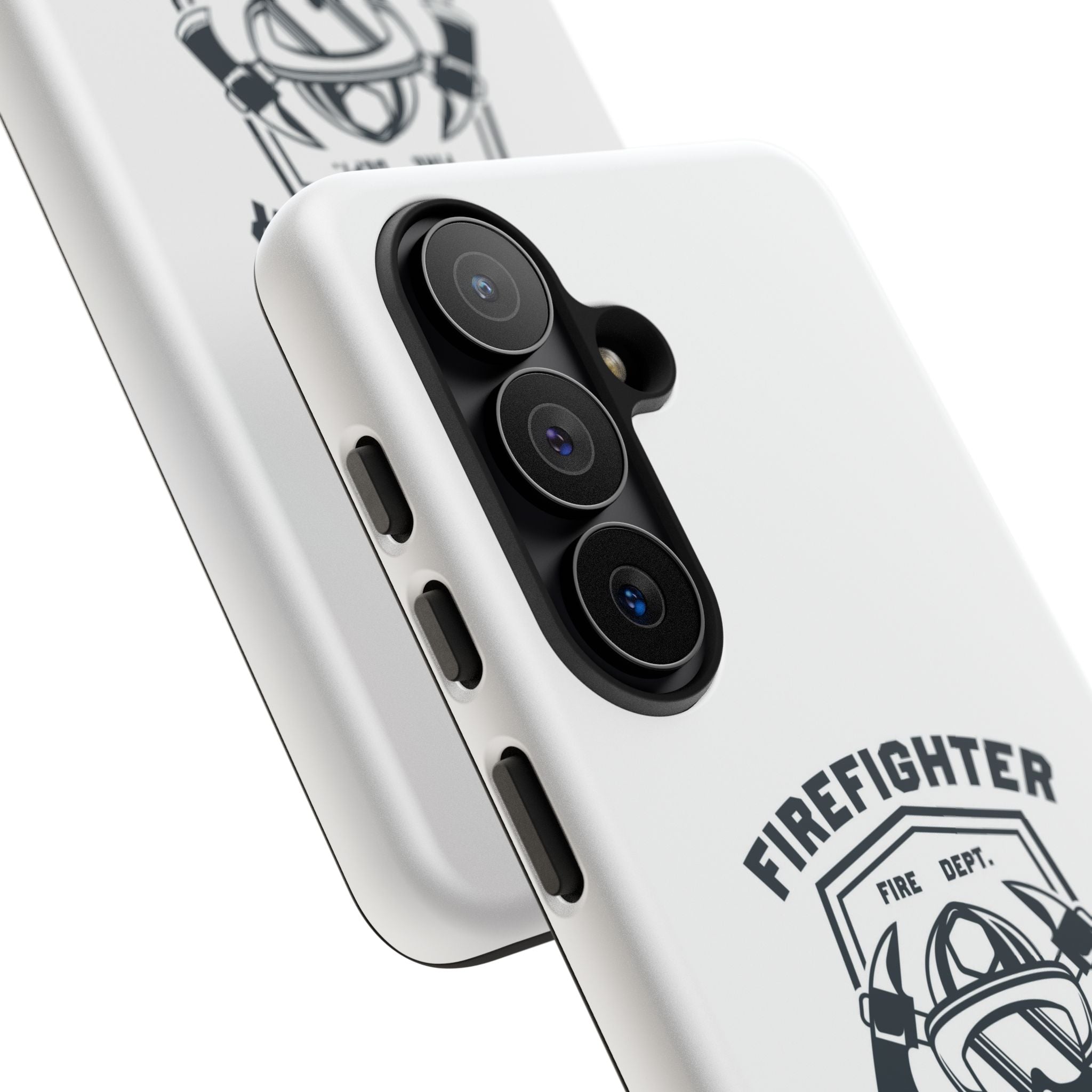 Firefighter Tough Phone Case — Fire Dept Helmet & Axes Protective Cover
