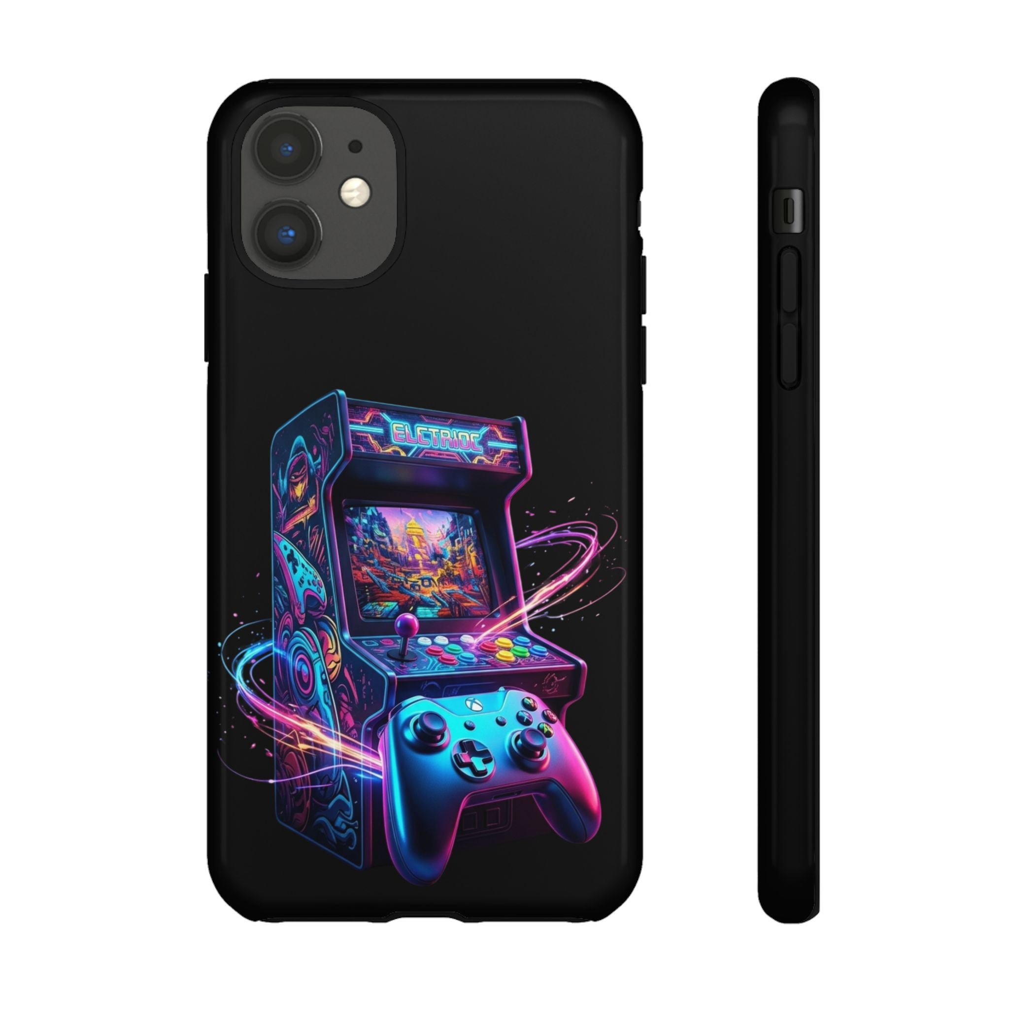 Retro Arcade Phone Case — Neon Gaming Controller Design