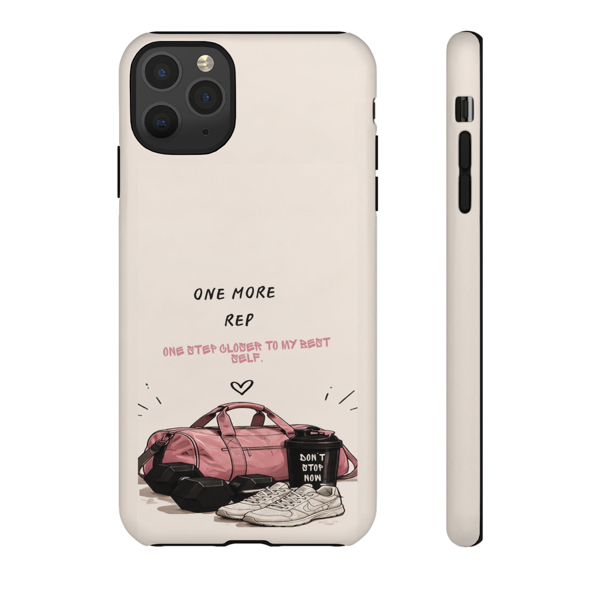 Gym Phone Case — "One More Rep" Workout Duffle & Sneakers Protective Case