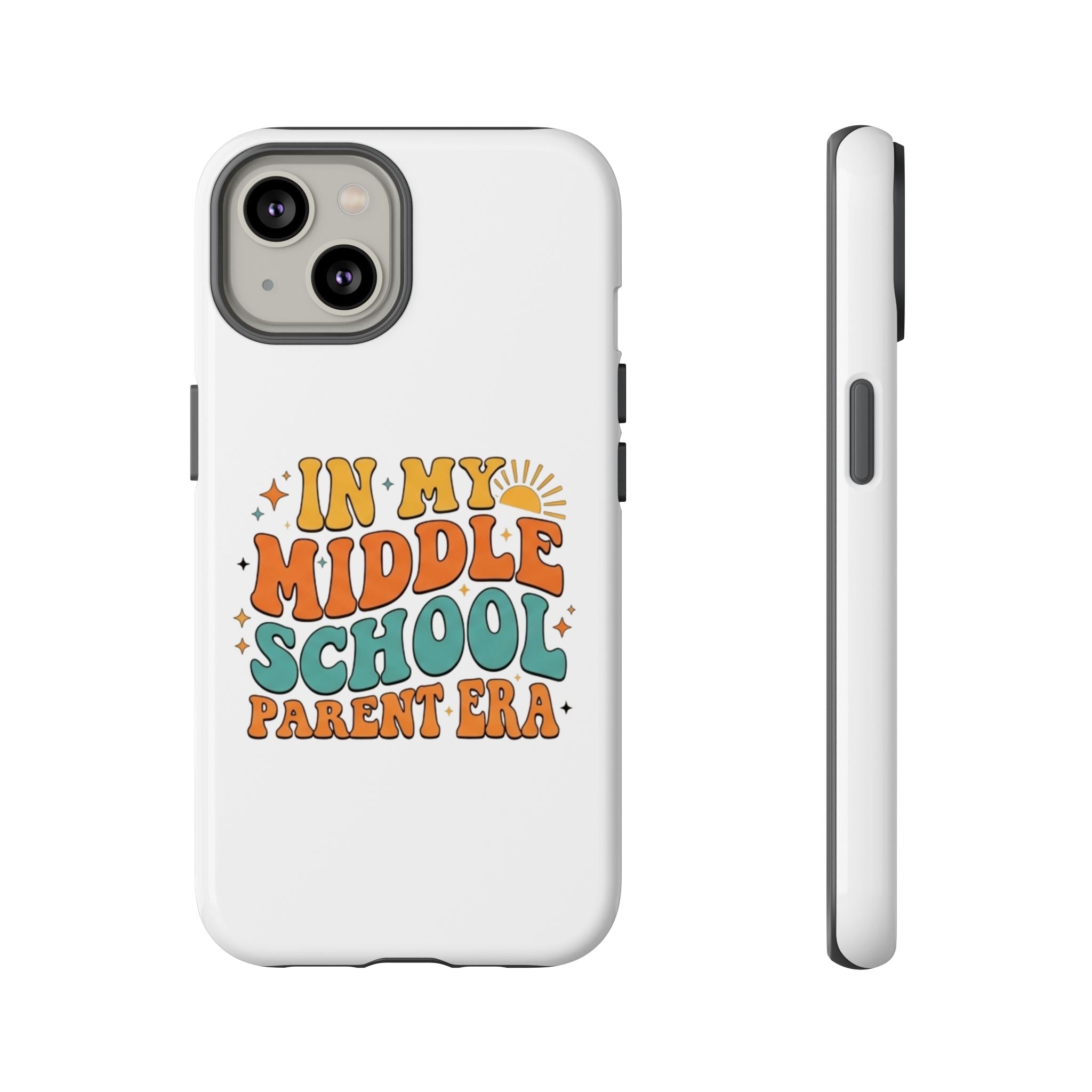 Middle School Parent Phone Case — "In My Middle School Parent Era" Retro Design