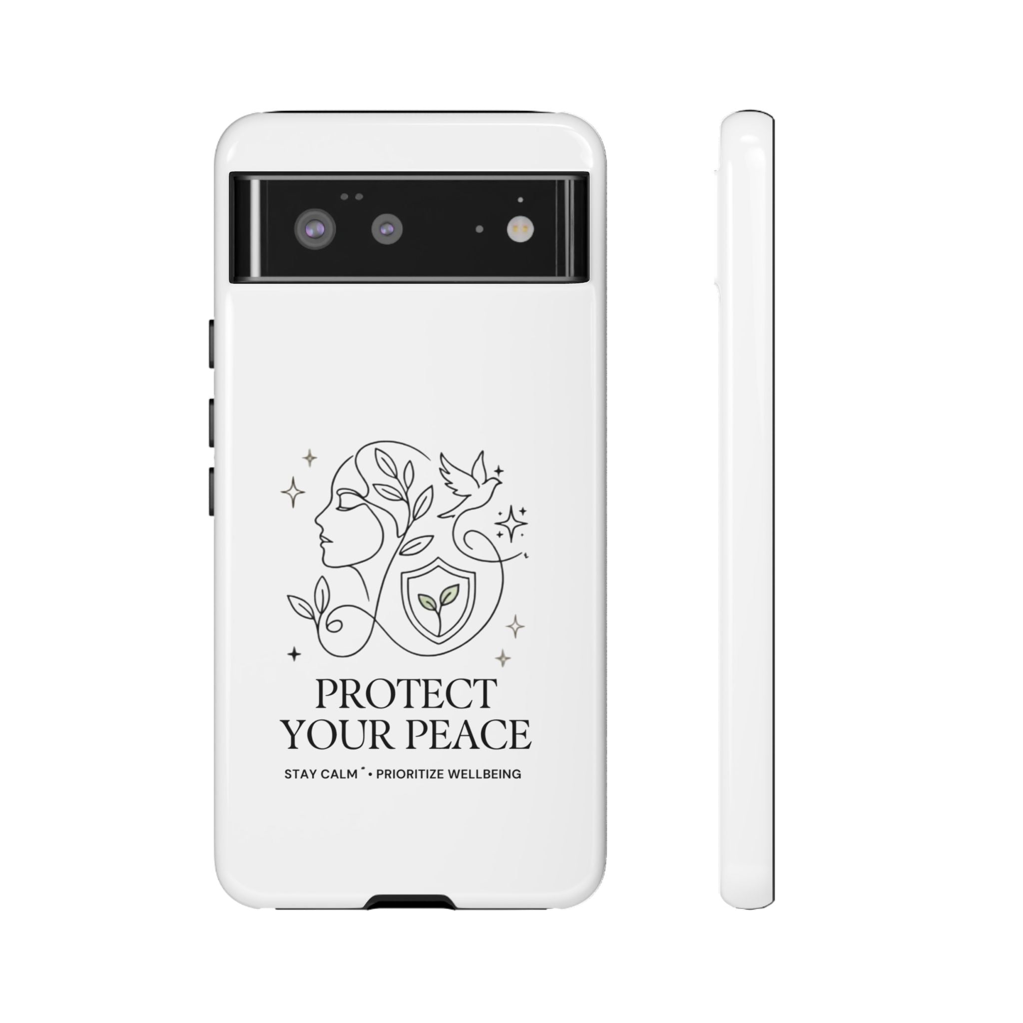 Protect Your Peace Phone Case – Minimalist Wellness iPhone Cover