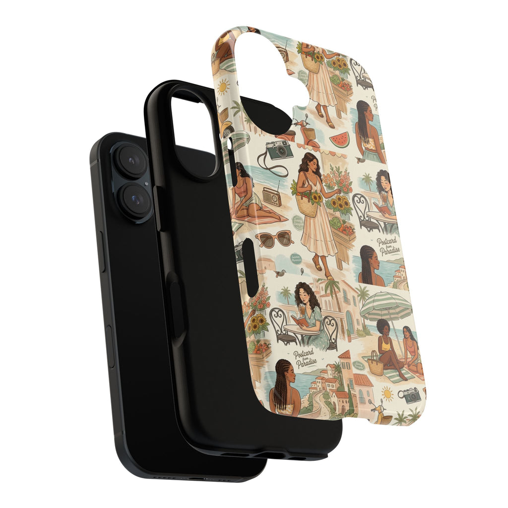 Tropical Vacation Phone Case — Vintage Beach Women Pattern
