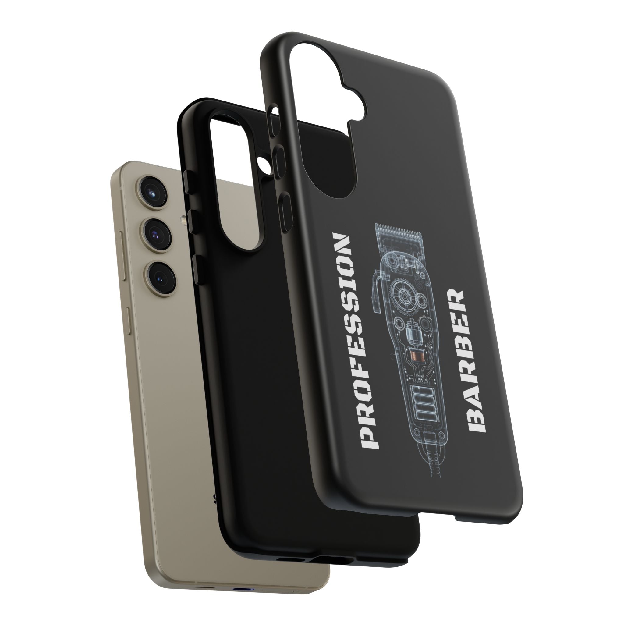 Barber Clip Cord X‑Ray Tough Phone Case – Professional Barber Gift