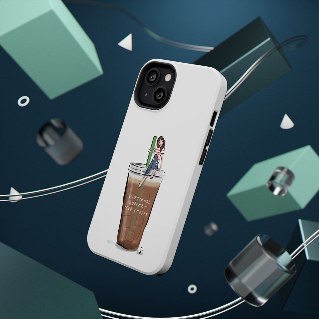 Iced Coffee & Me Phone Case — Cute Illustration 'Emotional Support Iced Coffee' Impact-Resistant Case