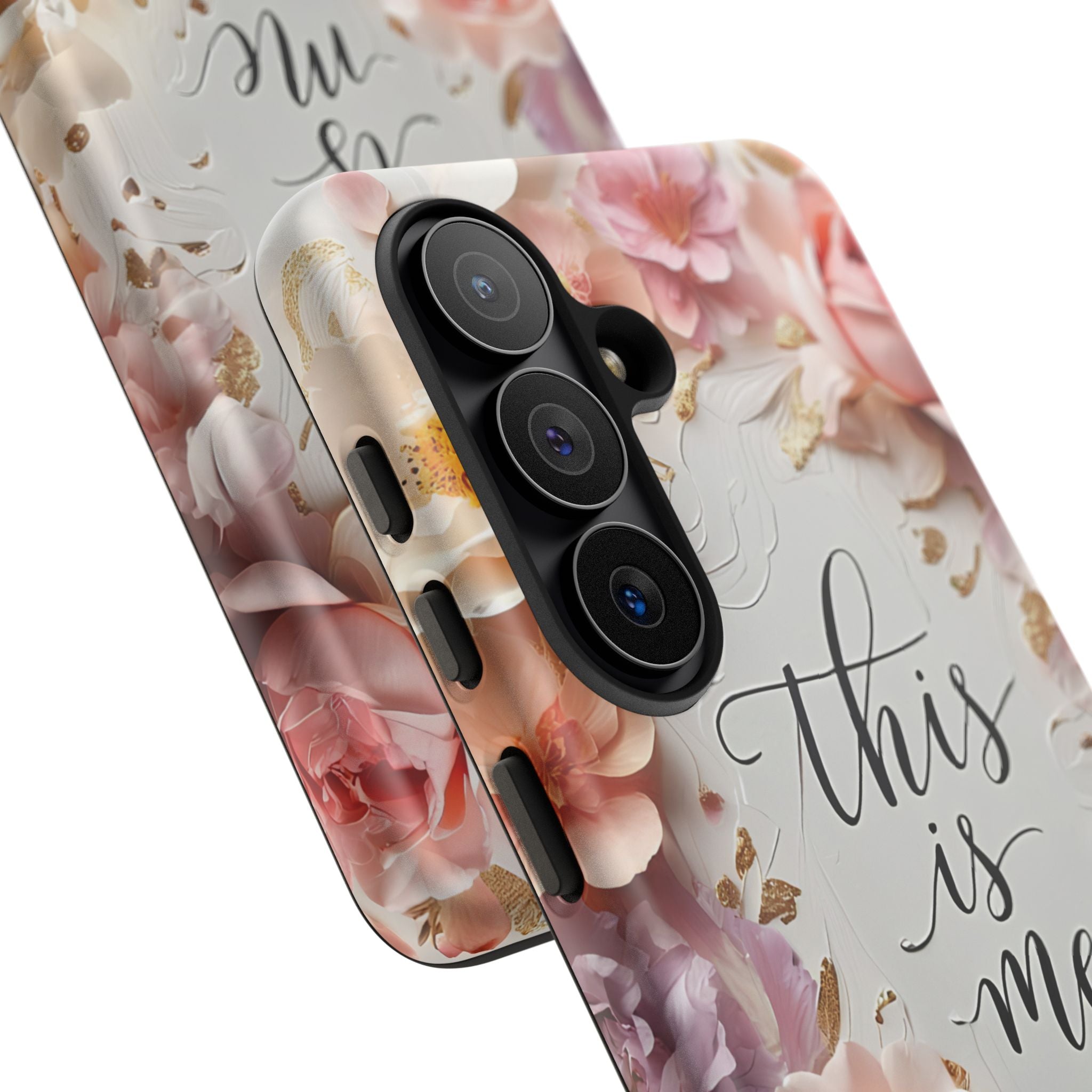 Floral "This Is Me" Tough Phone Case — Protective Floral iPhone Cover for Self-Expression, Gift for Her