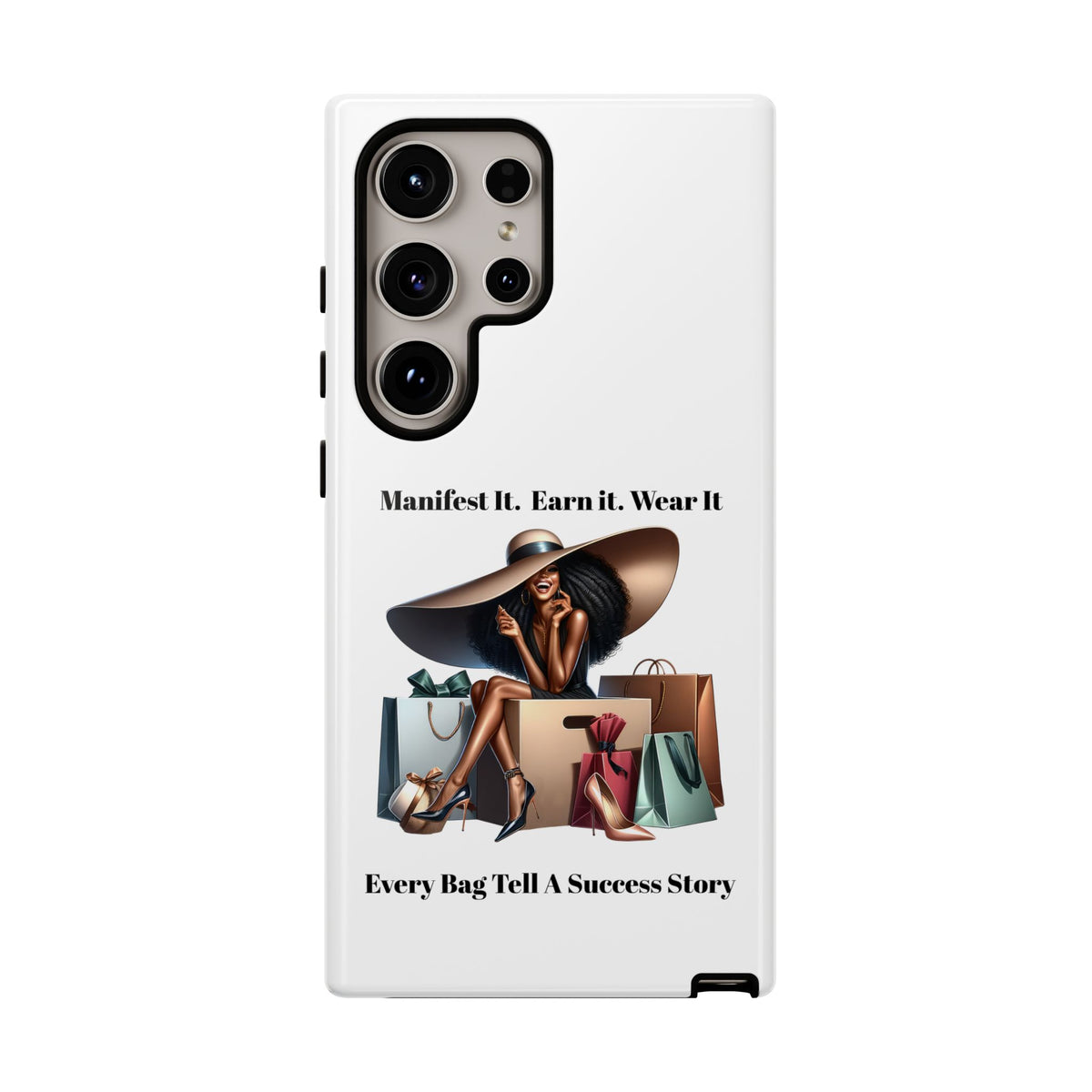 Phone Case - "Manifest It. Earn It. Wear It." Chic Shopper Design