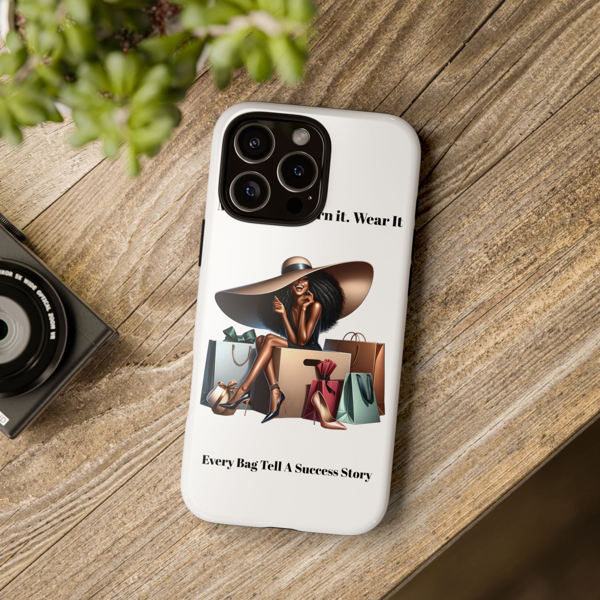 Phone Case - "Manifest It. Earn It. Wear It." Chic Shopper Design