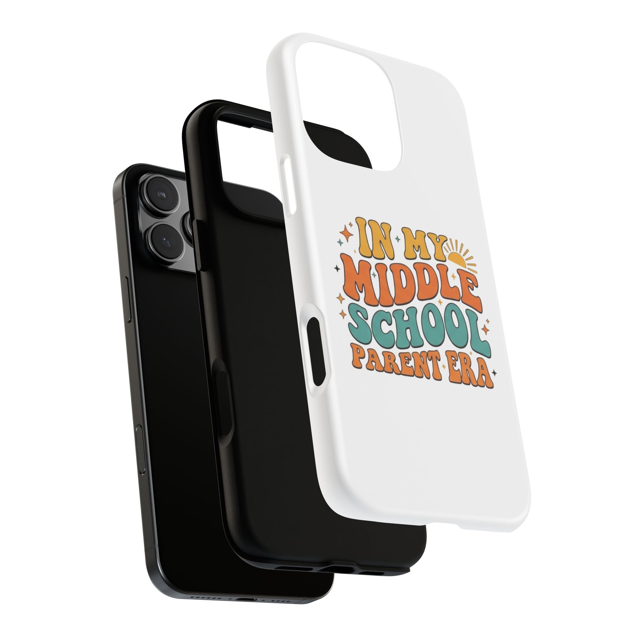 Middle School Parent Phone Case — "In My Middle School Parent Era" Retro Design