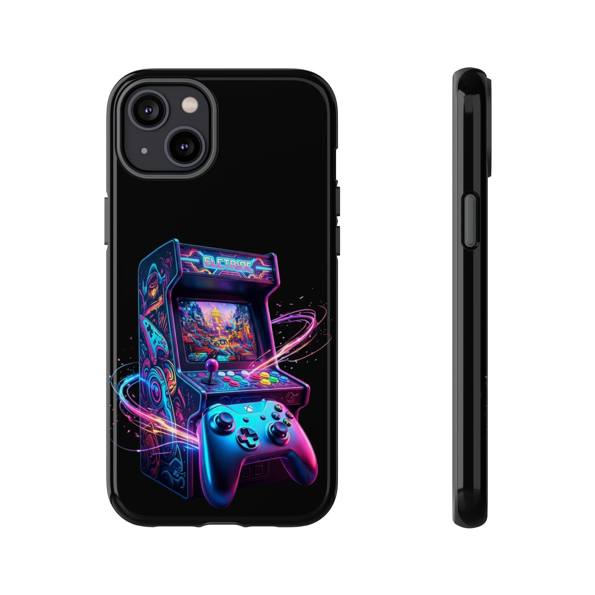 Retro Arcade Phone Case — Neon Gaming Controller Design
