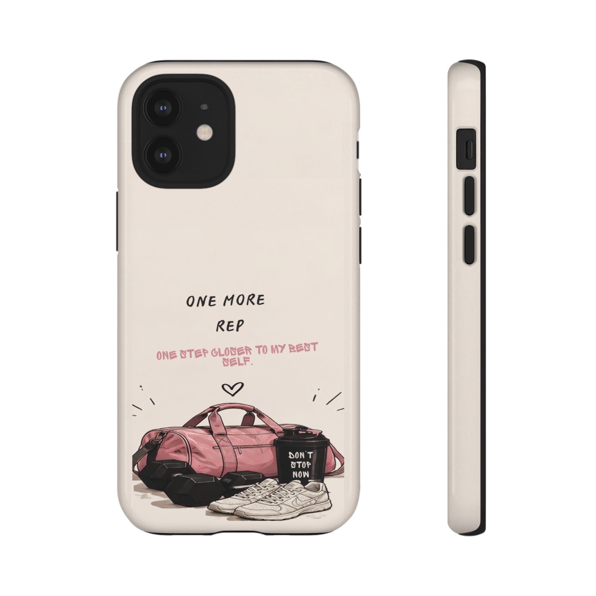 Gym Phone Case — "One More Rep" Workout Duffle & Sneakers Protective Case