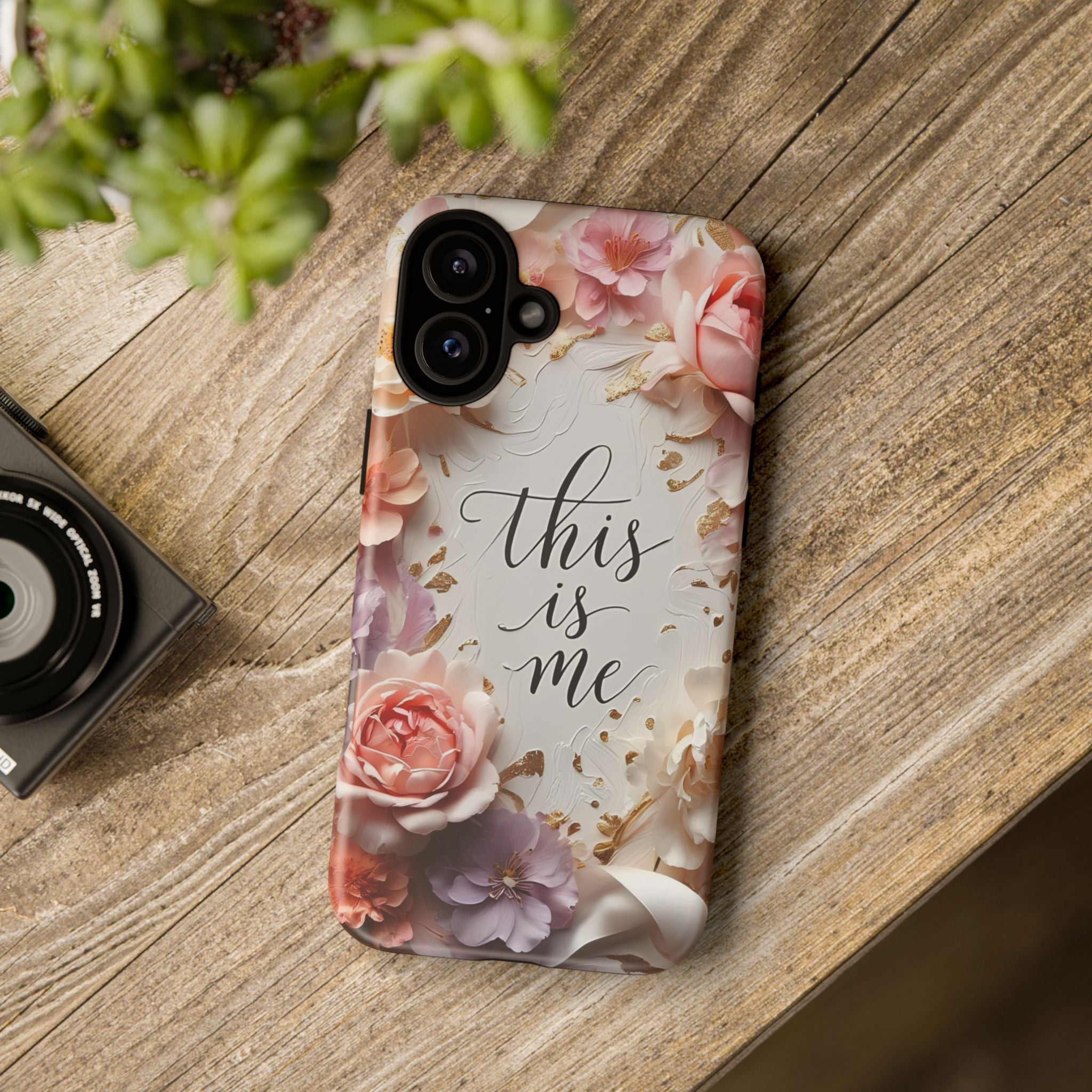 Floral "This Is Me" Tough Phone Case — Protective Floral iPhone Cover for Self-Expression, Gift for Her