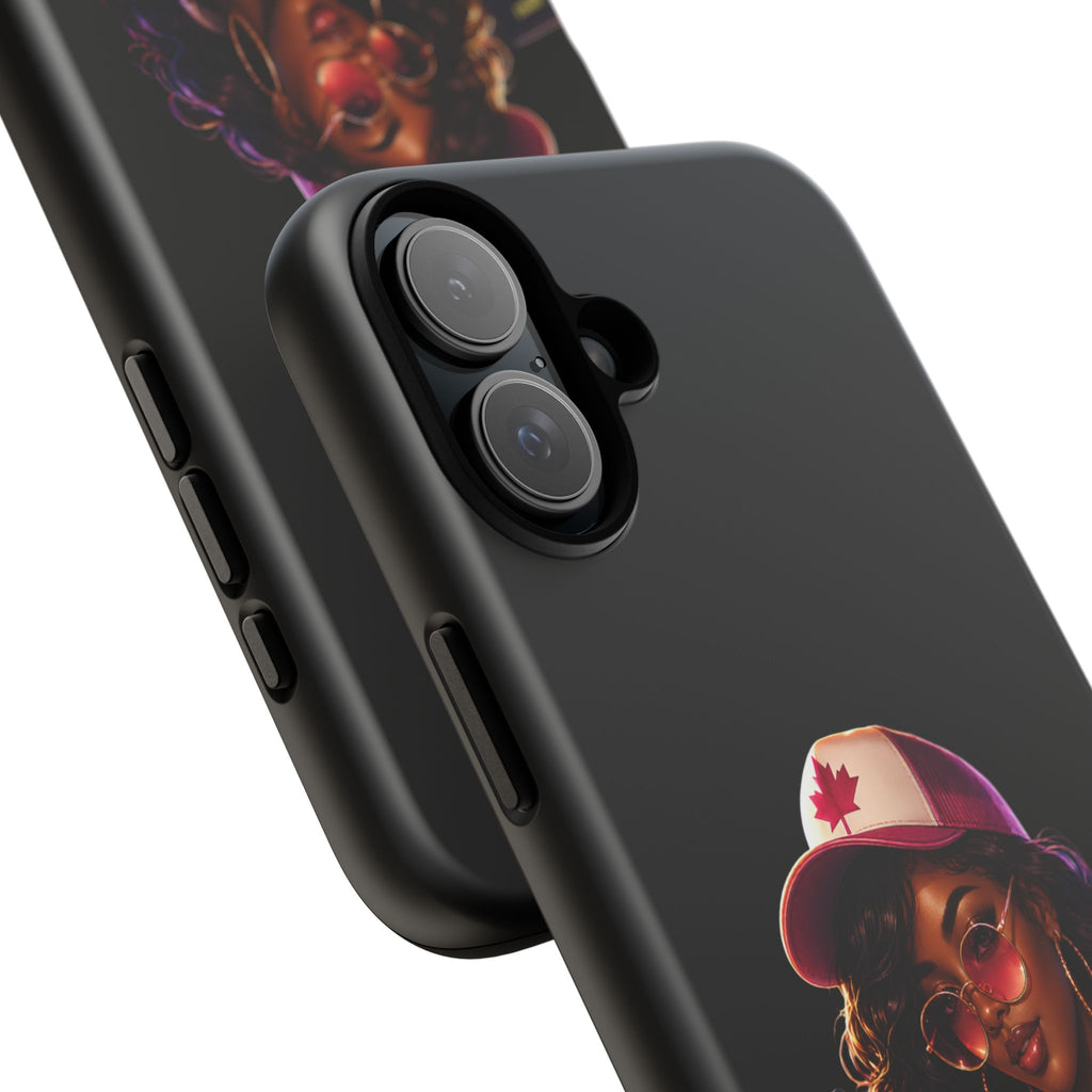Phone Case — Stylish Urban Woman Design with Maple Cap