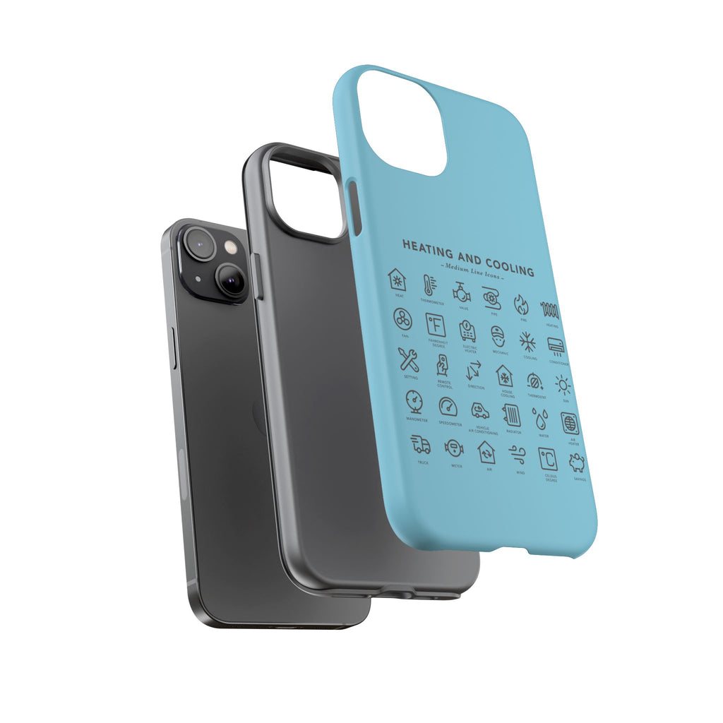 Heating and Cooling Icons Phone Case – HVAC Technician Protective Phone Cover