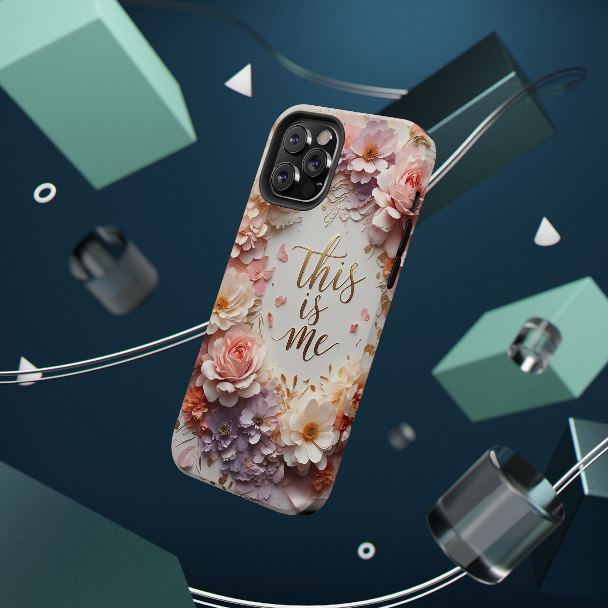Floral "This Is Me" Phone Case — Impact-Resistant Floral Protective Cover