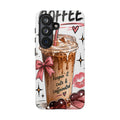 Phone Case — "Keepin' It Cute & Caffeinated" Iced Coffee Design