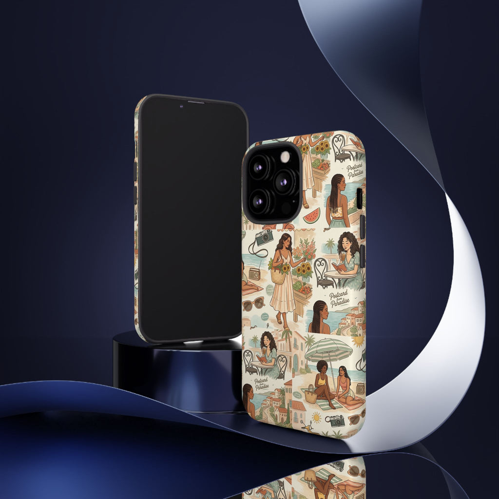 Tropical Vacation Phone Case — Vintage Beach Women Pattern