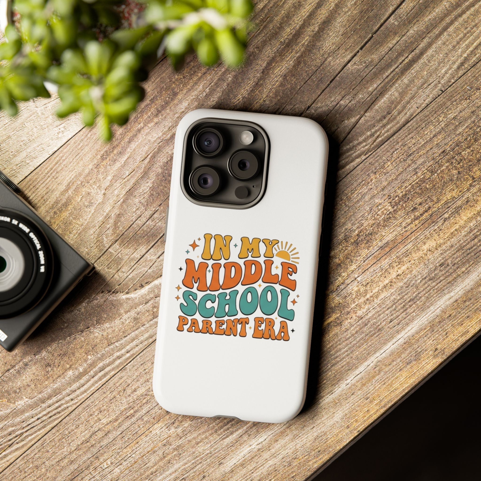 Middle School Parent Phone Case — "In My Middle School Parent Era" Retro Design