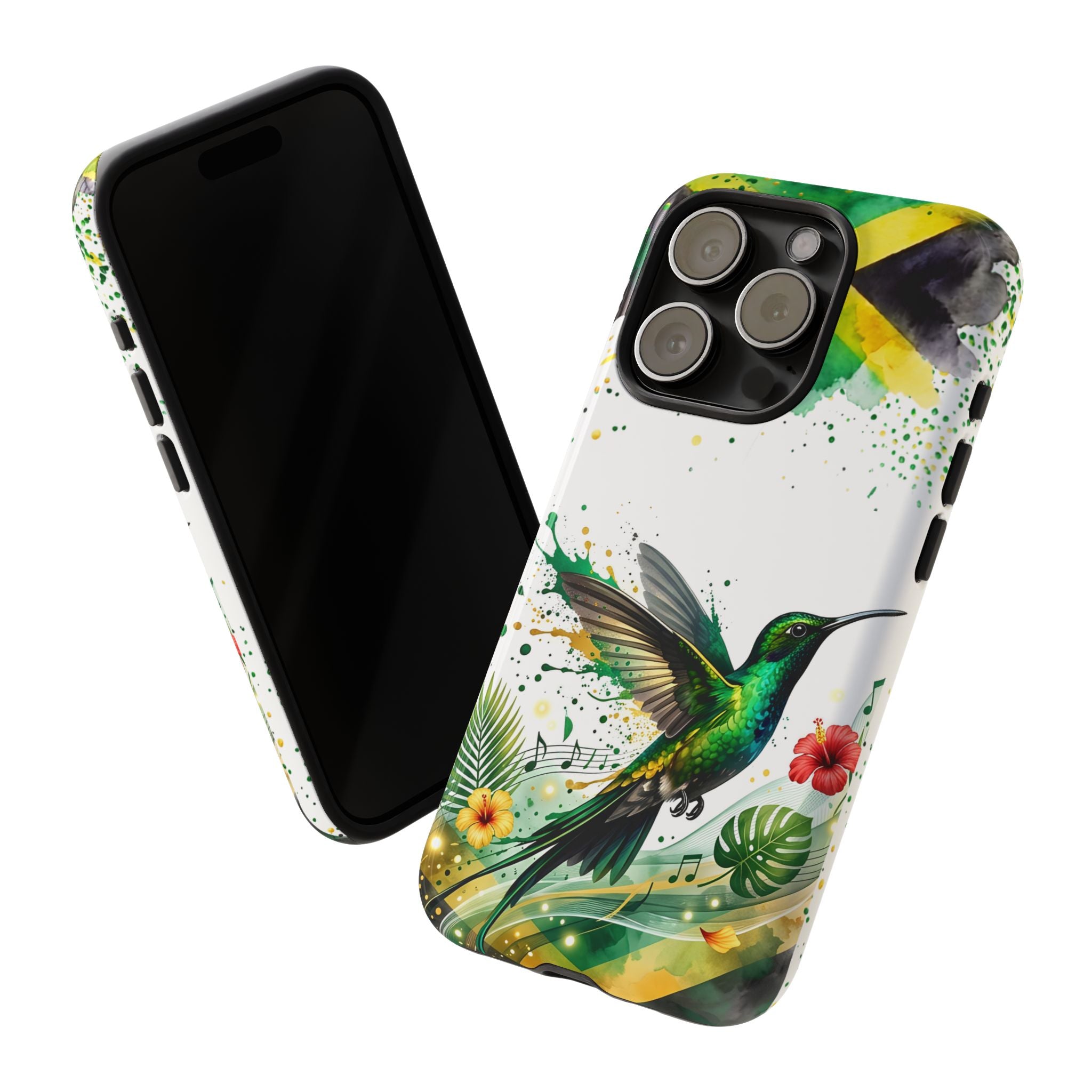 Hummingbird Jamaica Tough Phone Case – Tropical Floral Protective Cover