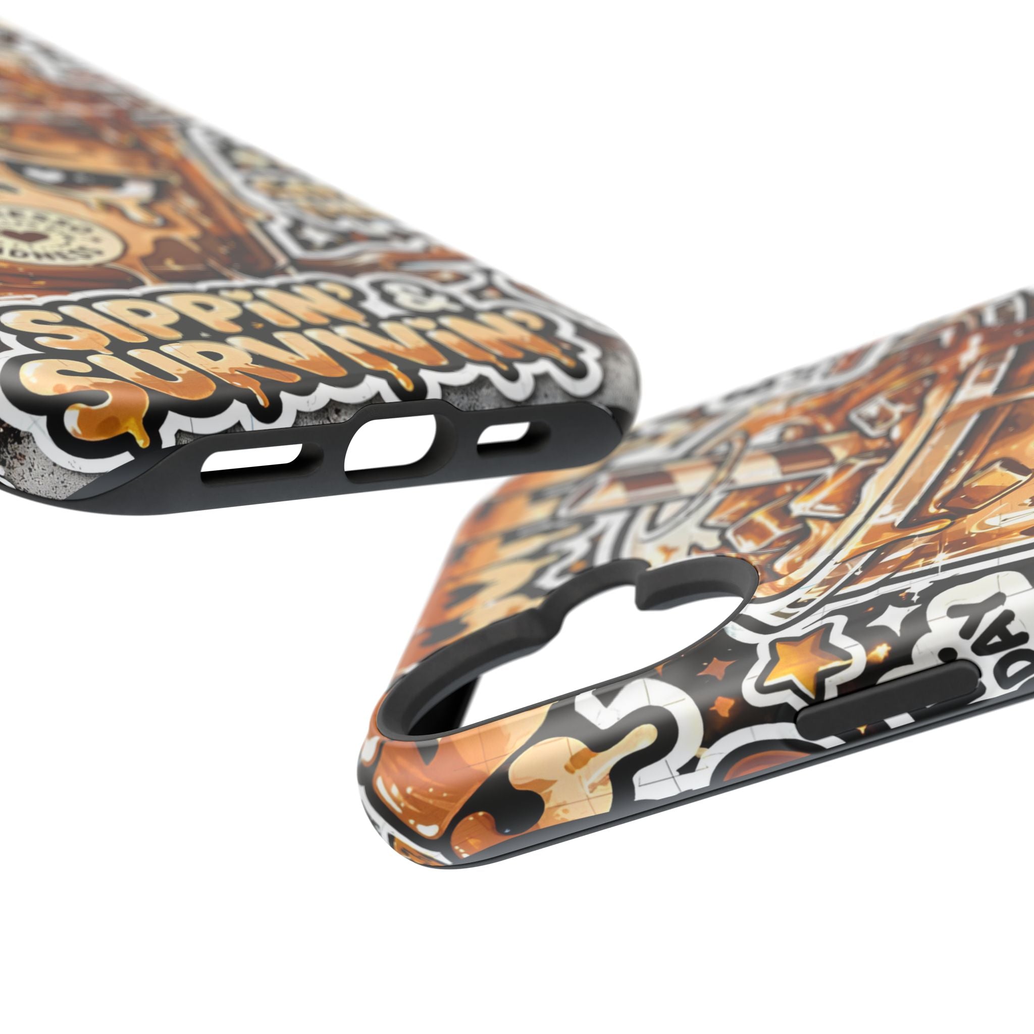 Iced Coffee Phone Case — “Sippin' & Survivin'” Magnetic Impact-Resistant Case