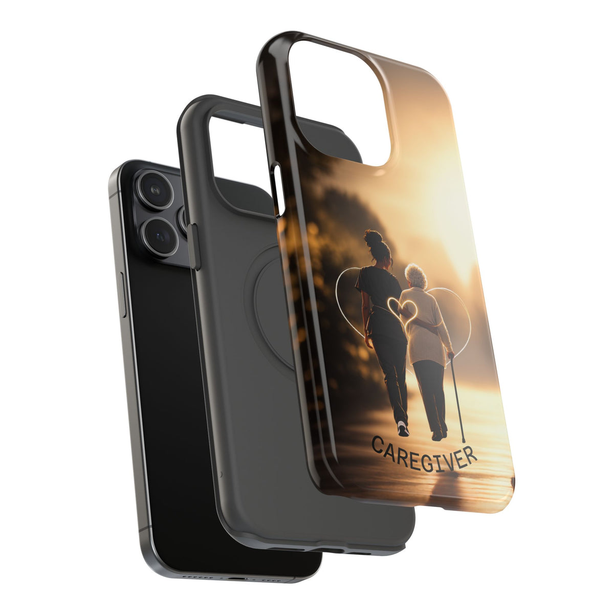 Caregiver Phone Case — Impact-Resistant Protective Case with Heart Design
