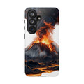 Volcano Eruption Tough Phone Case — Fiery Lava Protective Cover