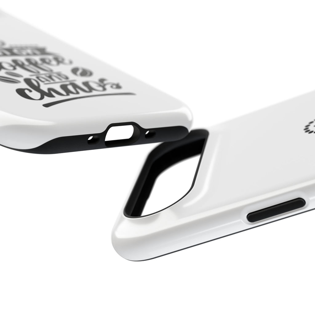 Phone Case — "Run on Coffee and Chaos" Impact-Resistant Protective Cover